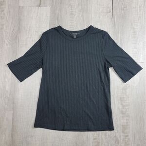 Banana Republic Black Ribbed T-Shirt